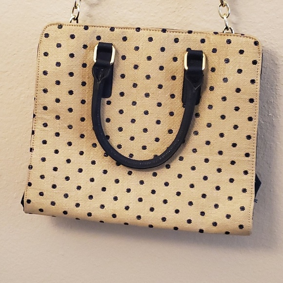 🌟 3 for $15 Deal! 🌟Blue dot tan handbag purse crossbody - Picture 2 of 7